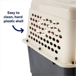 Frisco Plastic Dog & Cat Kennel, Almond & Black 12 Frisco Plastic Dog & Cat Kennel, Almond & Black -Frisco 120138 PT3. AC SS1800 V1667228948