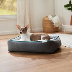 Frisco Sherpa Orthopedic Bolster Cat & Dog Bed