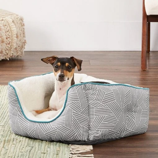 Frisco Square Deep Bolster Cat & Dog Bed -Frisco 144829 MAIN. AC SS1800 V1566936447