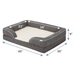 Frisco Plush Orthopedic Front Bolster Cat & Dog Bed W/Removable Cover -Frisco 144862 PT1. AC SS1800 V1650097918