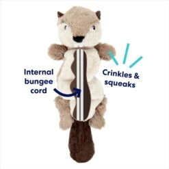 Frisco Beaver Bungee Plush Squeaky Dog Toy -Frisco 152824 PT2. AC SS1800 V1686579686