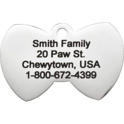 Frisco Stainless Steel Personalized Dog & Cat ID Tag, Bow Tie -Frisco 152997 PT3. AC SS1800 V1548964672