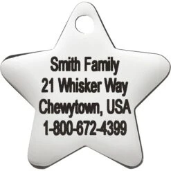 Frisco Stainless Steel Personalized Dog & Cat ID Tag, Star -Frisco 153017 PT3. AC SS1800 V1548964858