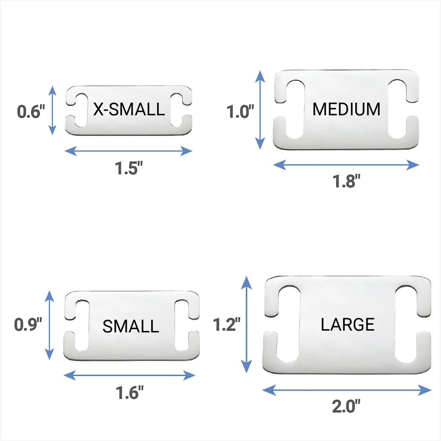 Frisco Stainless Steel Slide-On Personalized Dog & Cat Tag, Open Design 8 Frisco Stainless Steel Slide-On Personalized Dog & Cat Tag, Open Design - Image 6