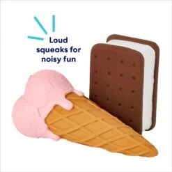 Frisco Ice Cream Sandwich & Ice Cream Cone Latex Squeaky Dog Toy -Frisco 213840 PT2. AC SS1800 V1695748351