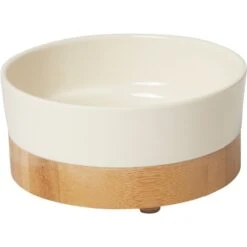 Frisco Melamine Dog & Cat Bowl With Bamboo Base
