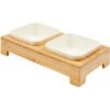 Frisco Square Melamine Dog & Cat Bowl Set With Bamboo Stand -Frisco 232076 MAIN. AC SS1800 V1605053508