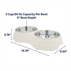 Frisco Stainless Steel Double Dog Bowls With Melamine Stand -Frisco 232092 PT1. AC SS1800 V1692728192