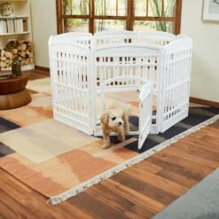 Frisco 8-Panel Plastic Exercise Dog Playpen