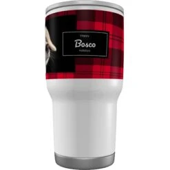 Frisco Double Walled Red Plaid Personalized Tumbler, 30-oz Cup -Frisco 249346 PT4. AC SS1800 V1602038767