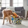 Frisco Rectangle Collapsible Pet Toy Storage Bin, Yellow Geometric -Frisco 250578 MAIN. AC SS1800 V1615242869