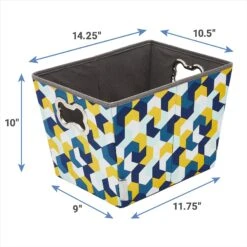 Frisco Rectangle Collapsible Pet Toy Storage Bin, Yellow Geometric 9 Frisco Rectangle Collapsible Pet Toy Storage Bin, Yellow Geometric -Frisco 250578 PT2. AC SS1800 V1613774487