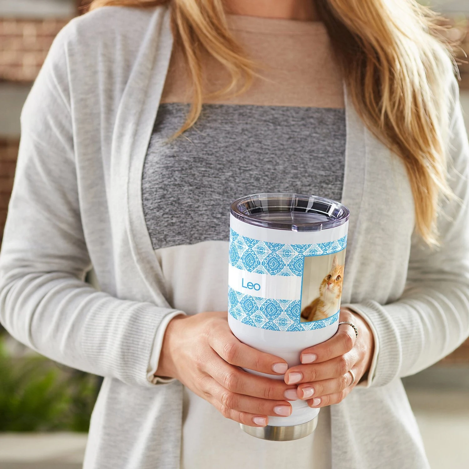Frisco Double Walled Boho Damask Personalized Tumbler, 30-oz Cup 7 Frisco Double Walled Boho Damask Personalized Tumbler, 30-oz Cup - Image 5
