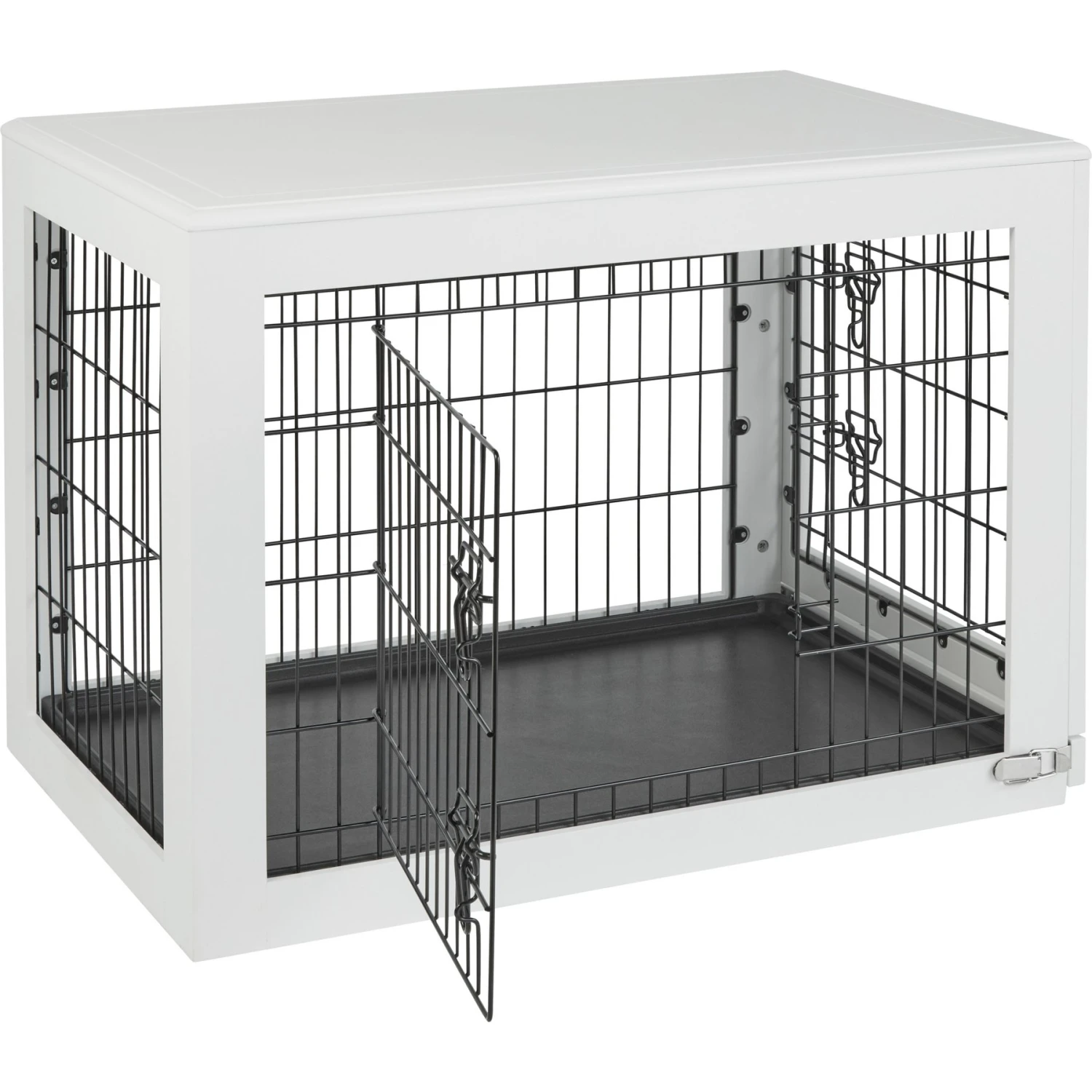 Frisco Double Door Furniture Style Dog Crate, White 7 Frisco Double Door Furniture Style Dog Crate, White - Image 5
