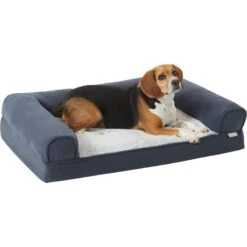 Frisco Faux Felt Orthopedic Sofa Bolster Dog Bed W/Removable Cover -Frisco 255183 PT2. AC SS1800 V1657656395