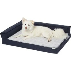 Frisco Faux Felt Orthopedic Corner Sofa Bolster Dog Bed W/Removable Cover -Frisco 255190 PT2. AC SS1800 V1616074455