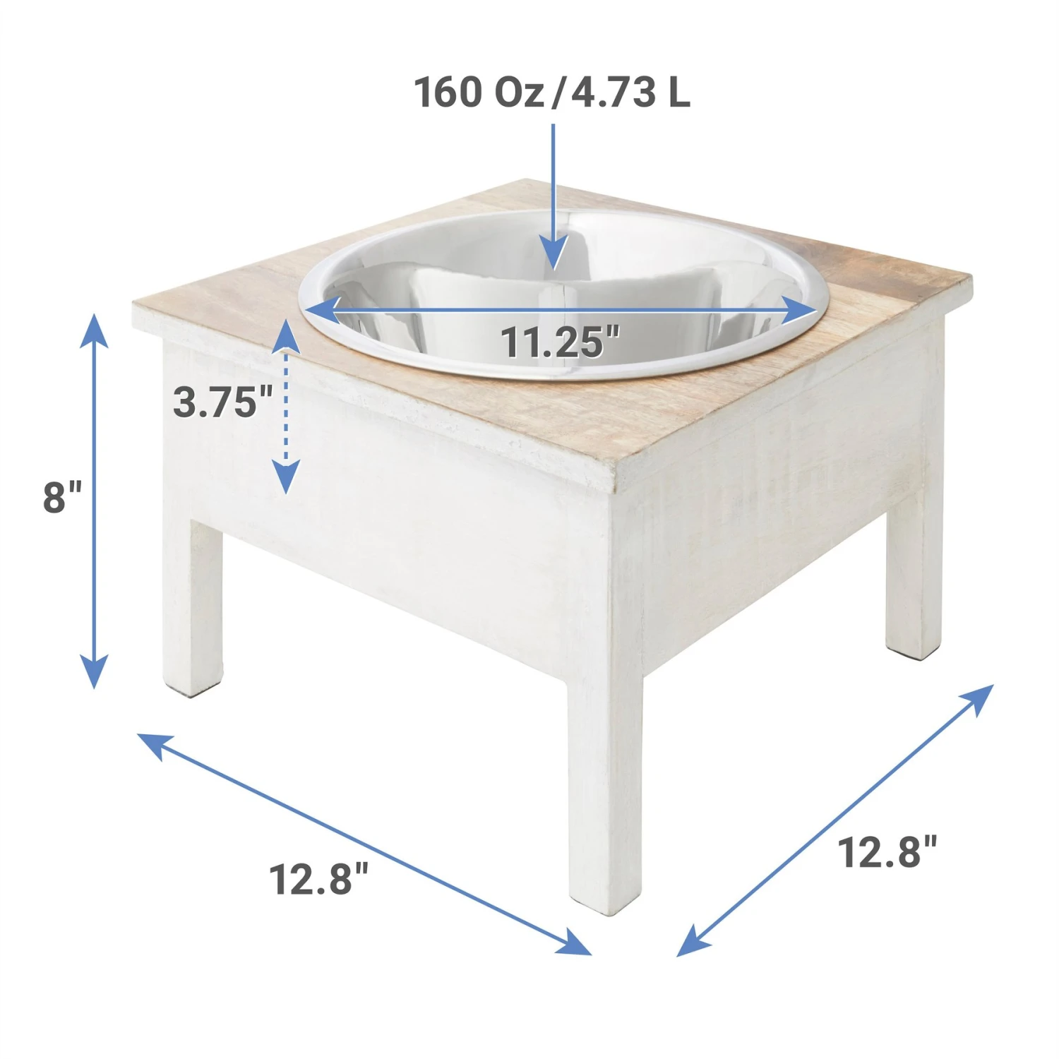 Frisco Farm House Wood Elevated Non-Skid Stainless Steel Dog Bowl 4 Frisco Farm House Wood Elevated Non-Skid Stainless Steel Dog Bowl - Image 2