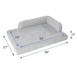 Frisco Faux Linen Corner Personalized Bolster Dog Bed W/Removable Cover, Harbour Blue, L -Frisco 262160 PT1. AC SS1800 V1615595555