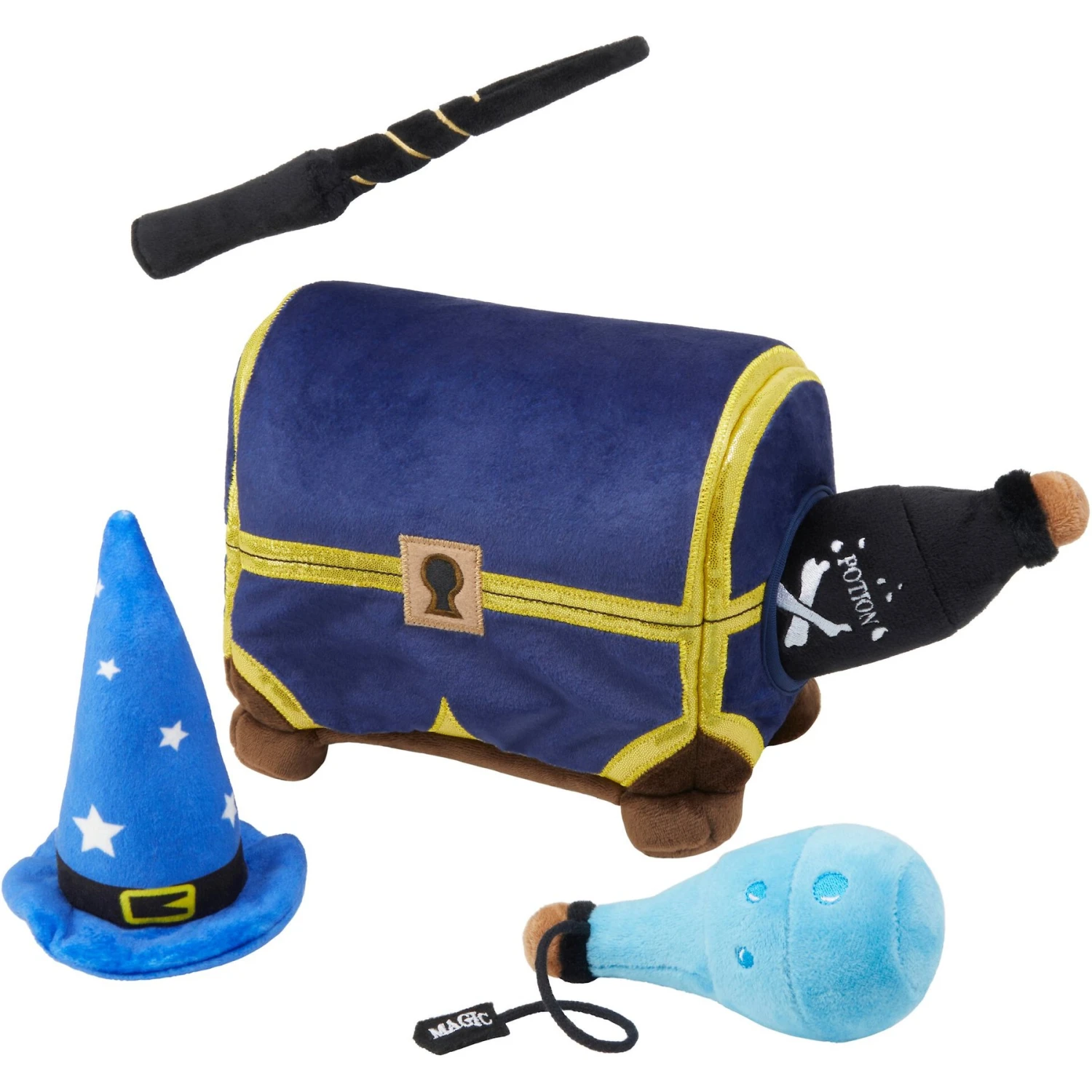 Frisco Magic Chest Hide & Seek Puzzle Plush Squeaky Dog Toy 3 Frisco Magic Chest Hide & Seek Puzzle Plush Squeaky Dog Toy