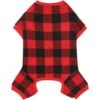 Frisco Dog & Cat Cozy Polar Fleece PJs, Red Plaid -Frisco 268510 MAIN. AC SS1800 V1637726888