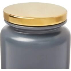 Frisco Modern Gold Rim Ceramic Treat Jar -Frisco 270190 PT5. AC SS1800 V1627669956