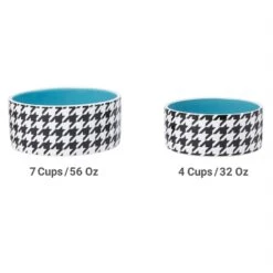 Frisco Houndstooth Non-skid Ceramic Dog Bowl -Frisco 270200 PT5. AC SS1800 V1620913212