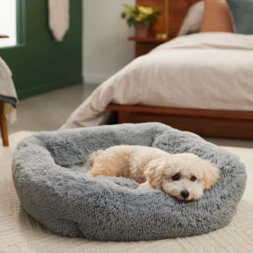 Frisco Eyelash Rectangular Bolster Cat & Dog Bed -Frisco 270861 MAIN. AC SS1800 V1626881934