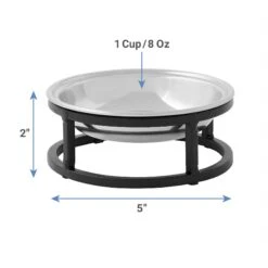 Frisco Elevated Stainless Steel Dish Cat Bowl, 1 Cup 10 Frisco Elevated Stainless Steel Dish Cat Bowl, 1 Cup -Frisco 277517 PT1. AC SS1800 V1628862726