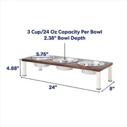 Frisco Multi Pet Feeding 3-Bowls Wood Stainless Steel Dog & Cat Bowl, Dark Wooden 9 Frisco Multi Pet Feeding 3-Bowls Wood Stainless Steel Dog & Cat Bowl, Dark Wooden -Frisco 277571 PT1. AC SS1800 V1692728309