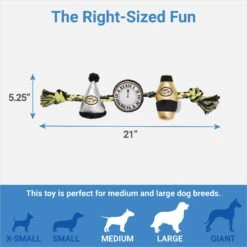 Frisco New Year's Eve Midnight Countdown Plush With Rope Squeaky Dog Toy -Frisco 288478 PT1. AC SS1800 V1640718448