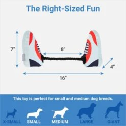 Frisco Running Shoes Plush With Rope Dog Toy -Frisco 288915 PT1. AC SS1800 V1640722746