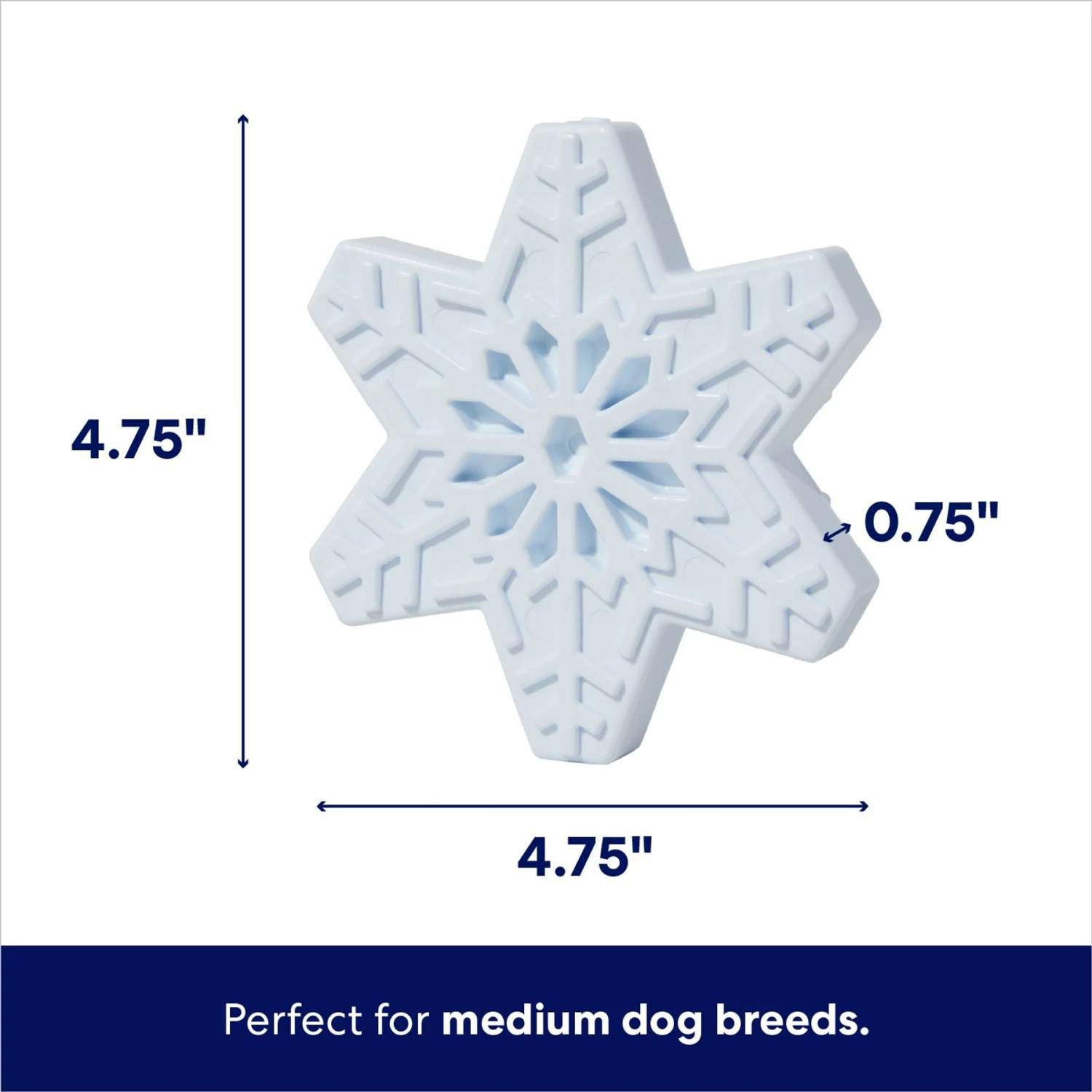 Frisco Holiday Nylon Snowflake Dog Chew Toy, Peanut Butter Flavor, Medium 4 Frisco Holiday Nylon Snowflake Dog Chew Toy, Peanut Butter Flavor, Medium - Image 2