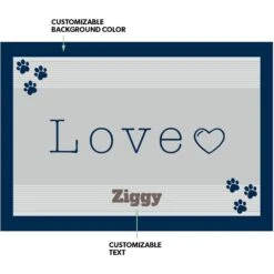 Frisco Love Cutout Personalized Dog & Cat Placemat -Frisco 299558 PT1. AC SS1800 V1636047788