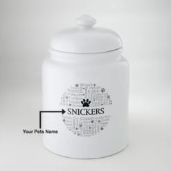 Frisco Ceramic Paw Personalized Treat Jar, 13 Cup, 104oz 13 Frisco Ceramic Paw Personalized Treat Jar, 13 Cup, 104oz -Frisco 301183 PT5. AC SS1800 V1630559792