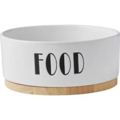 Frisco Ceramic Water Dog & Cat Bowl With Wood Base & Frisco Ceramic Food Dog & Cat Bowl With Wood Base -Frisco 302424 PT4. AC SS1800 V1623087146