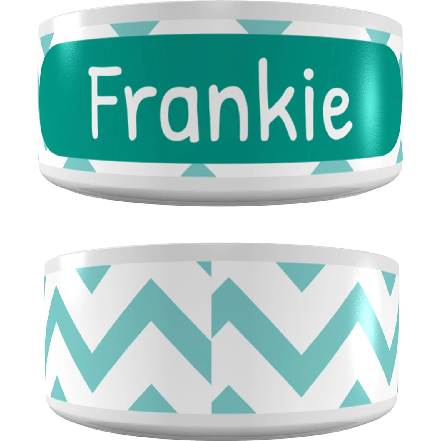 Frisco Personalized Chevron Ceramic Dog & Cat Bowl 3 Frisco Personalized Chevron Ceramic Dog & Cat Bowl
