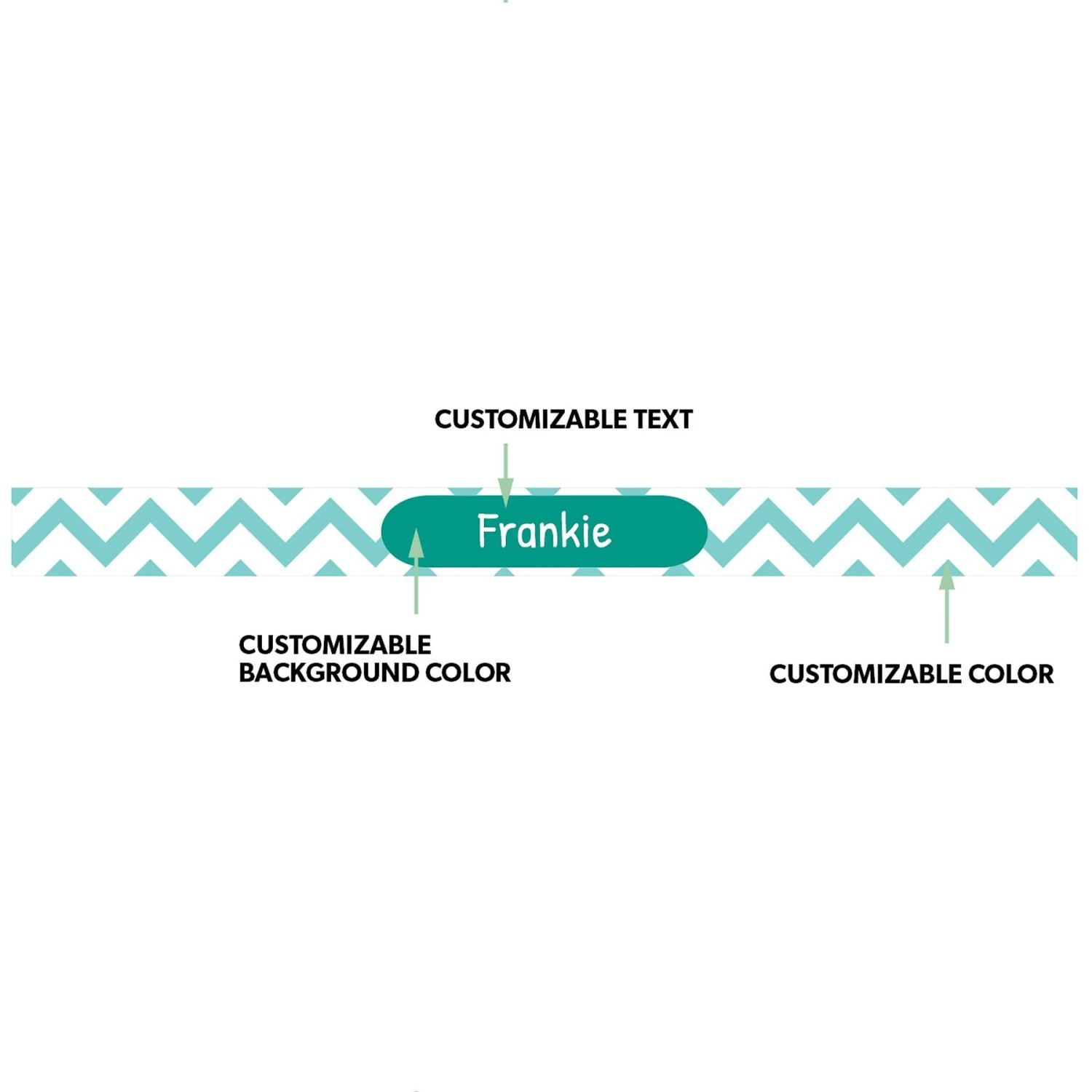 Frisco Personalized Chevron Ceramic Dog & Cat Bowl 4 Frisco Personalized Chevron Ceramic Dog & Cat Bowl - Image 2