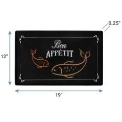 Frisco Silicone Fish Print Dog & Cat Food Mat, Black 9 Frisco Silicone Fish Print Dog & Cat Food Mat, Black -Frisco 311953 PT1. AC SS1800 V1642541940