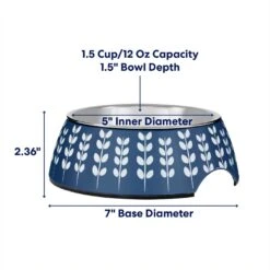 Frisco Leaf Design Stainless Steel Dog & Cat Bowl 11 Frisco Leaf Design Stainless Steel Dog & Cat Bowl -Frisco 311980 PT1. AC SS1800 V1685731886