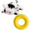 Frisco Cow Plush Squeaky Dog Toy & Playology Scented Dual Layer Ring Dog Toy -Frisco 319488 MAIN. AC SS1800 V1630618575