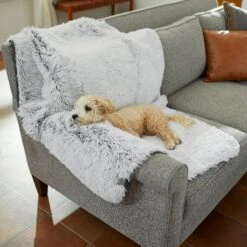 Frisco Sofa Pet Bed With Removable Cover & Frisco Eyelash Cat & Dog Blanket -Frisco 319504 PT8. AC SS1800 V1630629098