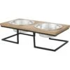 Frisco Premium Wood Elevated Stainless Steel Double Diner Dog & Cat Bowl -Frisco 331490 MAIN. AC SS1800 V1657656892