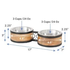Frisco Premium Elevated Bone Design Stainless Steel Double Diner Dog & Cat Bowl 10 Frisco Premium Elevated Bone Design Stainless Steel Double Diner Dog & Cat Bowl -Frisco 331499 PT1. AC SS1800 V1661891786