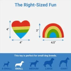 Frisco Pride Rainbow & Heart Latex Squeaky Dog Toy, 2 Count 6 Frisco Pride Rainbow & Heart Latex Squeaky Dog Toy, 2 Count -Frisco 331632 PT1. AC SS1800 V1649785002