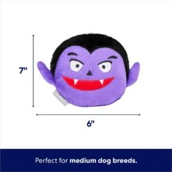 Frisco Halloween Vampire Round Plush Squeaky Dog Toy -Frisco 344168 PT1. AC SS1800 V1689878527