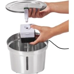 Frisco Stainless Steel Cactus & Leaf Dog & Cat Fountain -Frisco 355814 PT3. AC SS1800 V1665173922