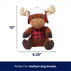 Frisco Holiday Cozy Moose Plush Squeaky Dog Toy -Frisco 360934 PT1. AC SS1800 V1695045372
