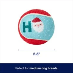 Frisco Holiday Ho Ho Ho Fetch Squeaky Tennis Ball Dog Toy -Frisco 360952 PT1. AC SS1800 V1695045722