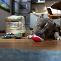 Frisco Holiday Mrs. Claus's Baking Hide & Seek Puzzle Plush Squeaky Dog Toy -Frisco 360977 PT3. AC SS1800 V1661874063