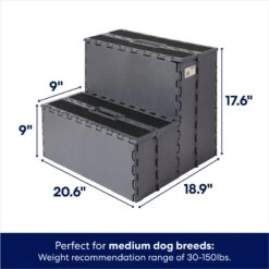 Frisco Foldable Cat & Dog Plastic Stairs, Grey -Frisco 540726 PT1. AC SS1800 V1677161122